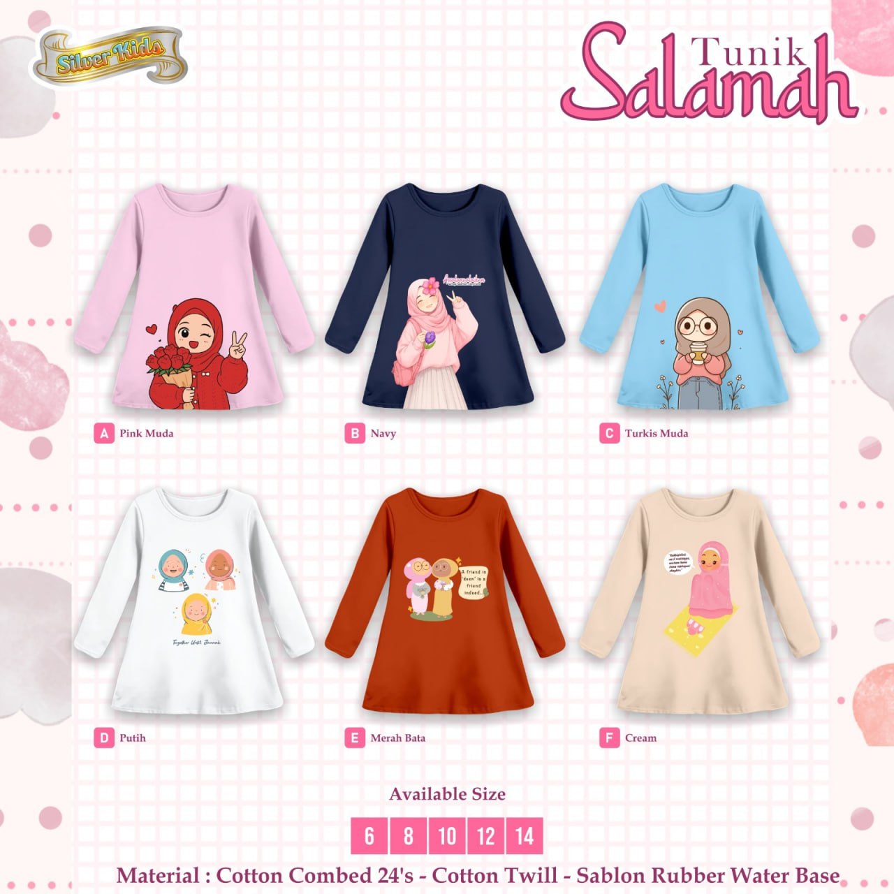 SK 18.3 BLUE SALAMAH TUNIK BY SILVER KIDS