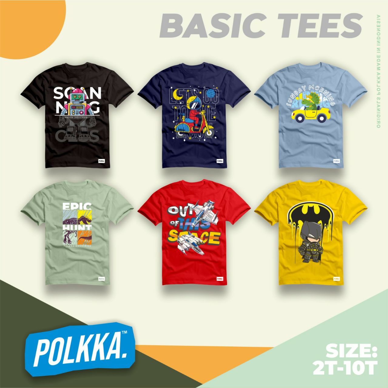 POLK 21.4 MINT EPIC BASIC TEES BY POLKKA