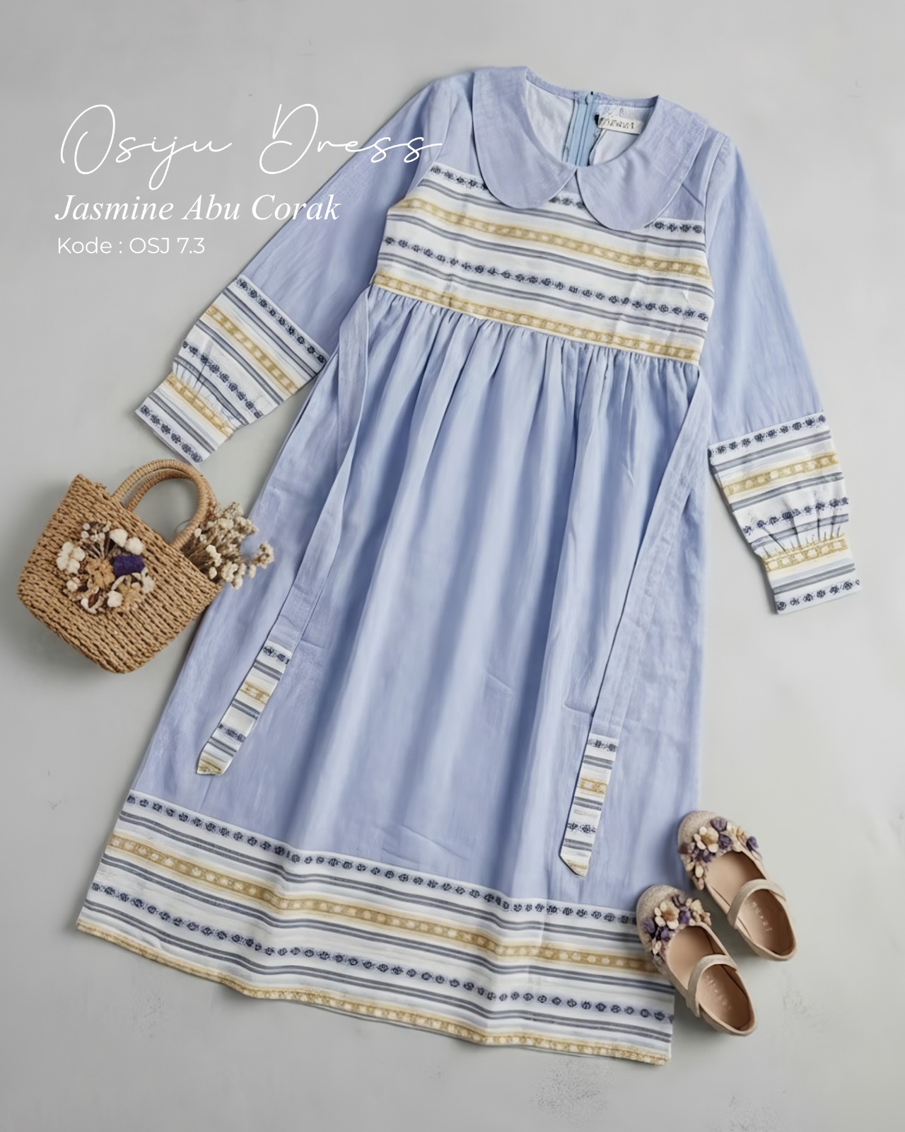 OSJ 7.3 BB GAMIS JASMINE ABU CORAK DADA BY OSIJU CQ