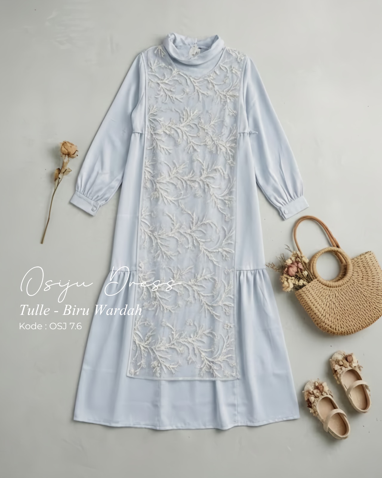 OSJ 7.6 SB GAMIS TULLE BIRU WARDAH BY OSIJU CQ