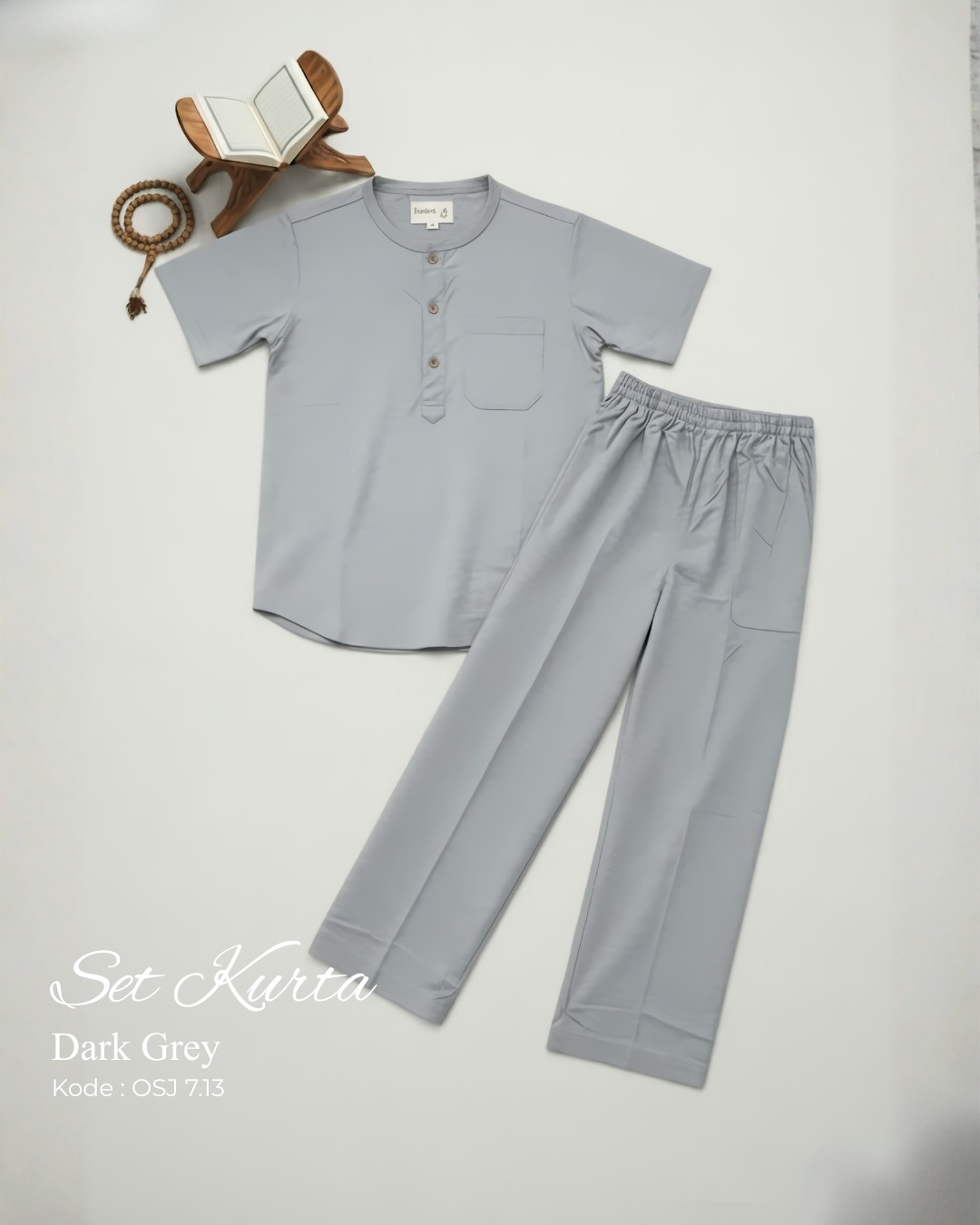 OSJ 7.13 SB DARK GREY SETELAN KURTA ANAK BY OSIJU CQ