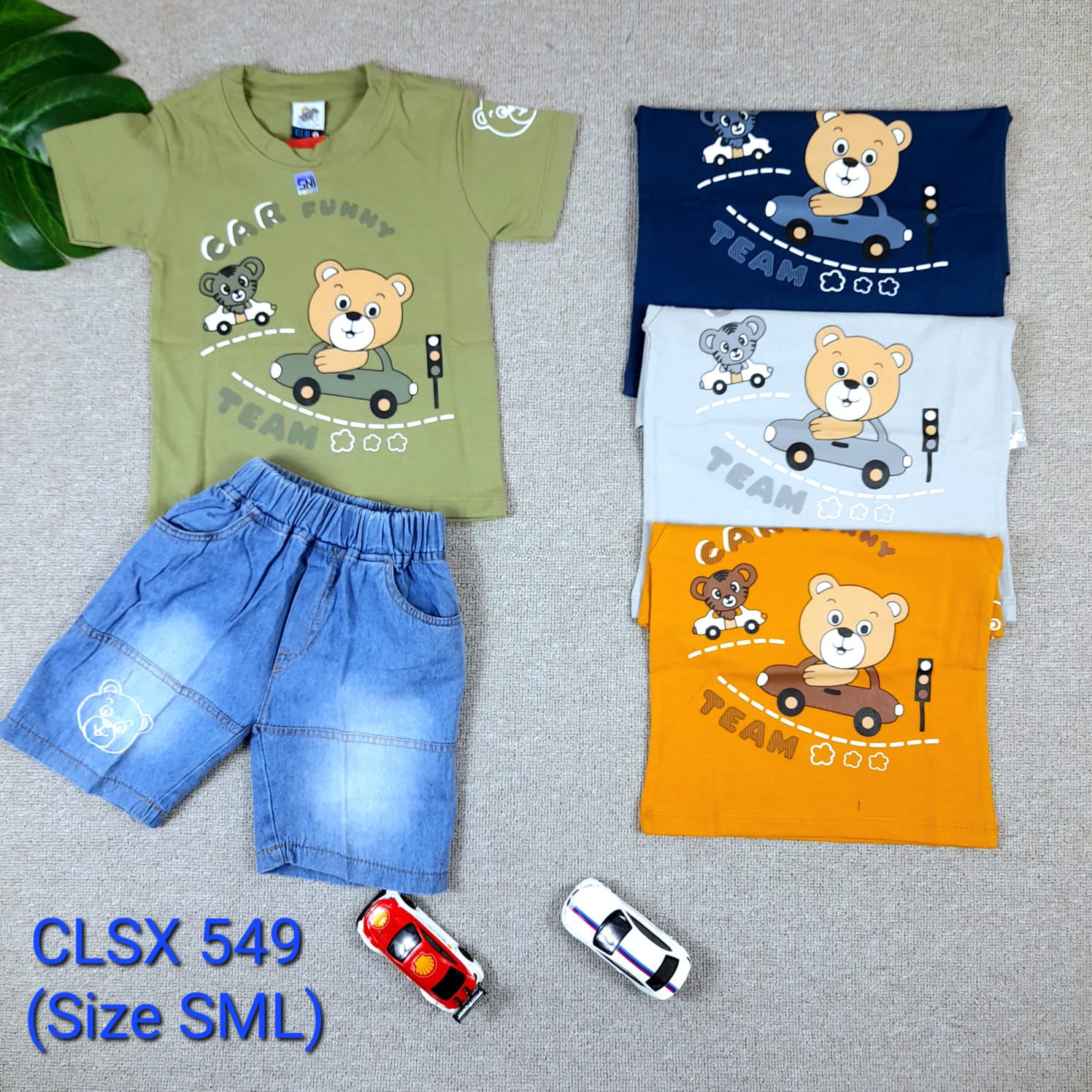 BBY 22.3 BEAR FUNNY SET JEANS BABY BY OLIVIA