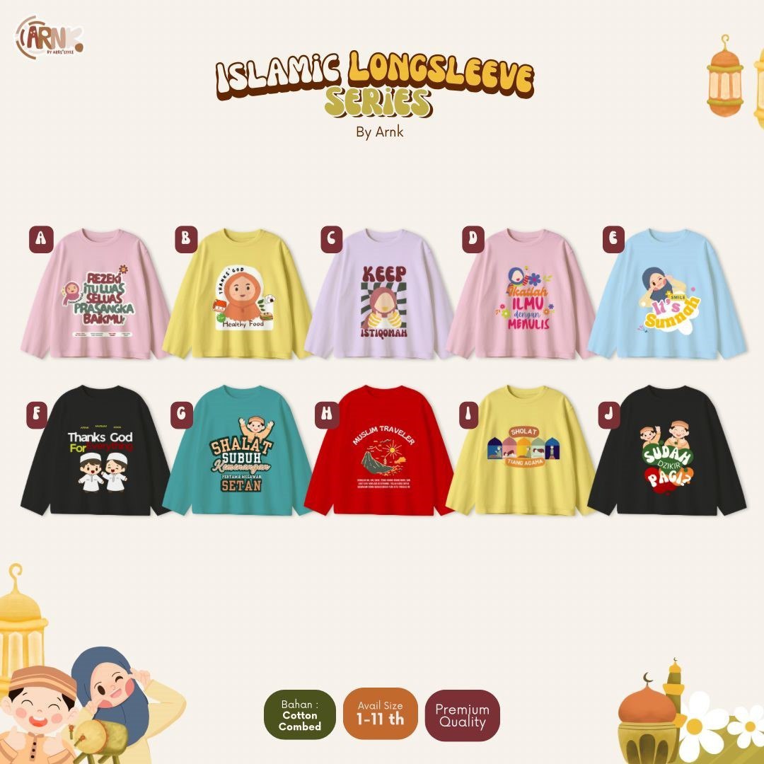 ARNK 3.7 KIDS TOSCA SHOLAT ISLAMIC LONGSLEEVE SERIES BY ARNK