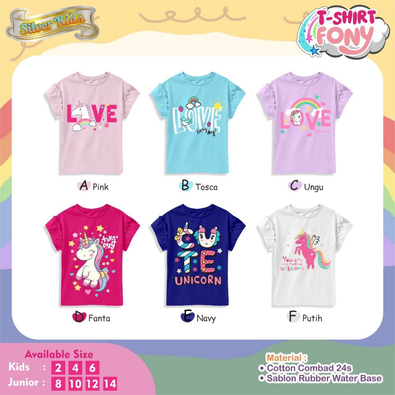 SK 21.2 JUN BLUE FONY TSHIRT BY SILVER KIDS