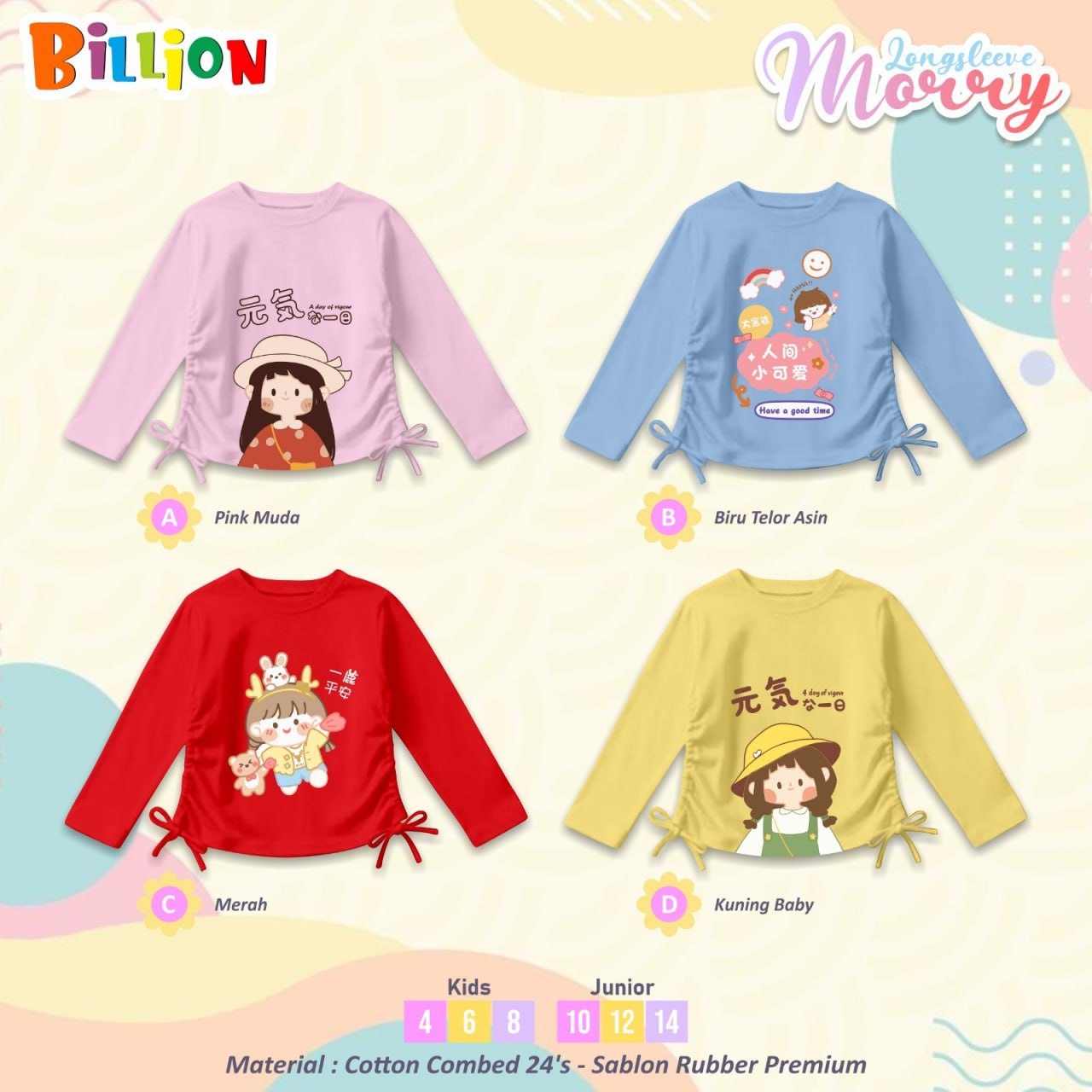 BL 15.3 JUN RED LONGSLEEVE MORRY BY BILLIO