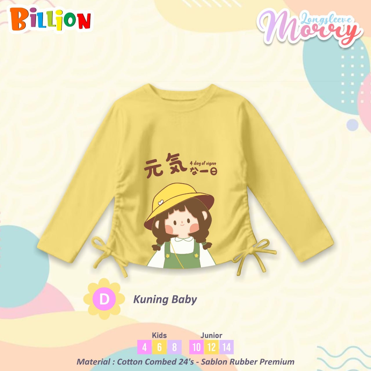 BL 15.4 KIDS YELLOW LONGSLEEVE MORRY BY BILLION