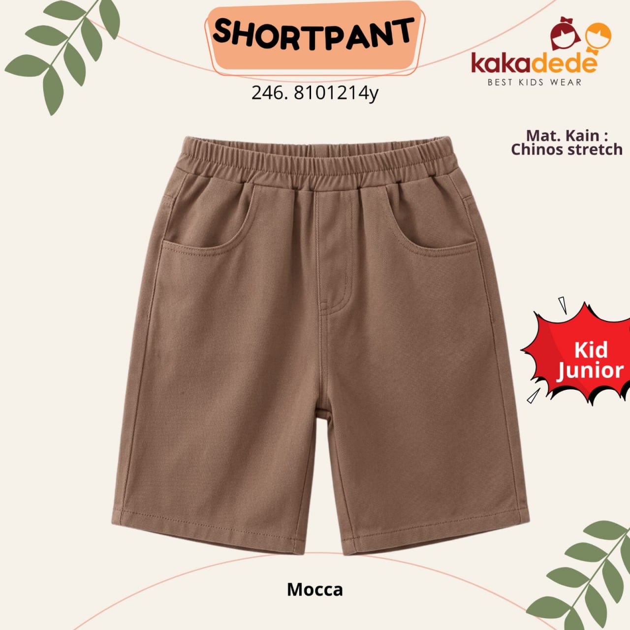 KD 217.2 KIDS MOCCA SHORT PANTS CHINOS BY KAKADEDE