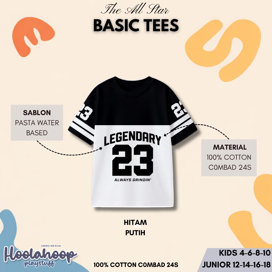 HO 12.1 JUN WHITE BASIC TEES ALL STAR SERIES BY HOOLAHOOP