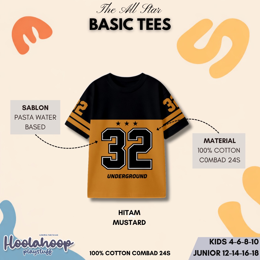 HO 12.4 JUN MUSTARD BASIC TEES ALL STAR SERIES BY HOOLAHOOP