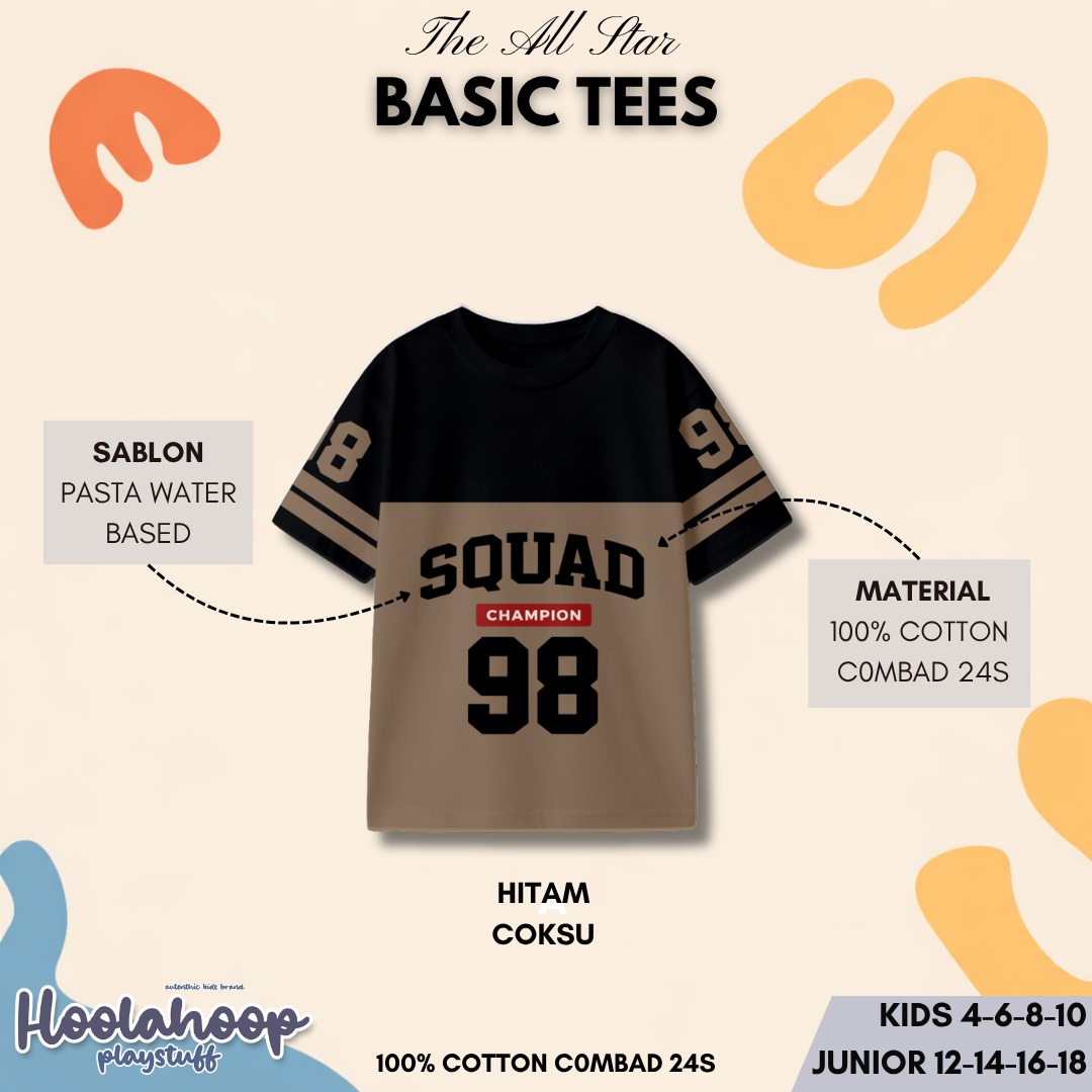 HO 12.6 JUN BROWN BASIC TEES ALL STAR SERIES BY HOOLAHOOP