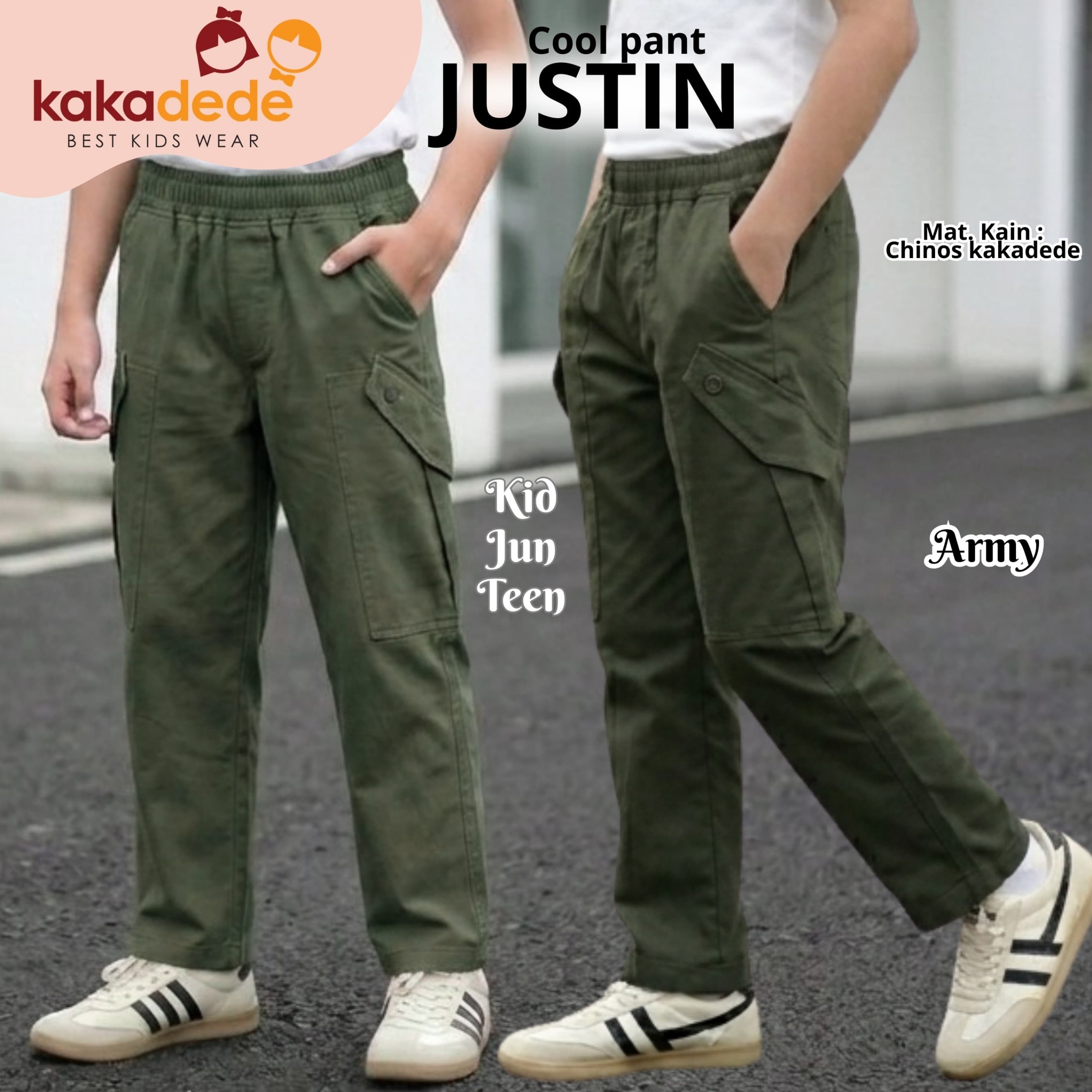 KD 218.2 ARMY KIDS JUSTIN COOL PANT BY KAKADEDE
