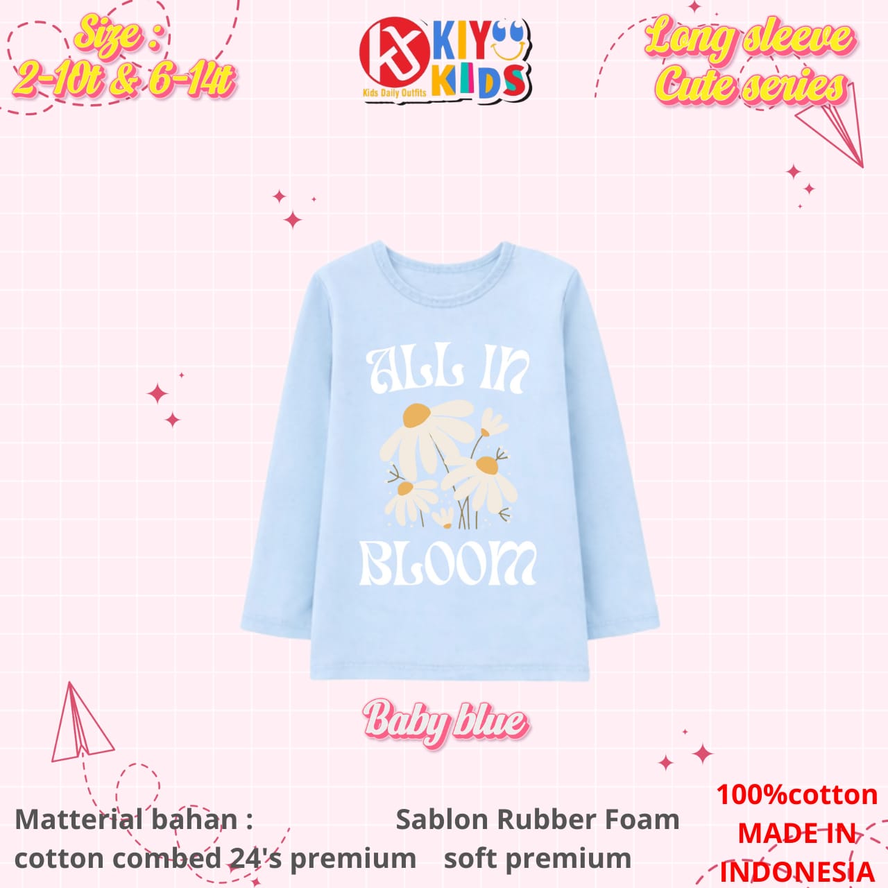 KIYO 18.6 BLUE  CUTE SERIES LONGSLEEVE BY KIYOO