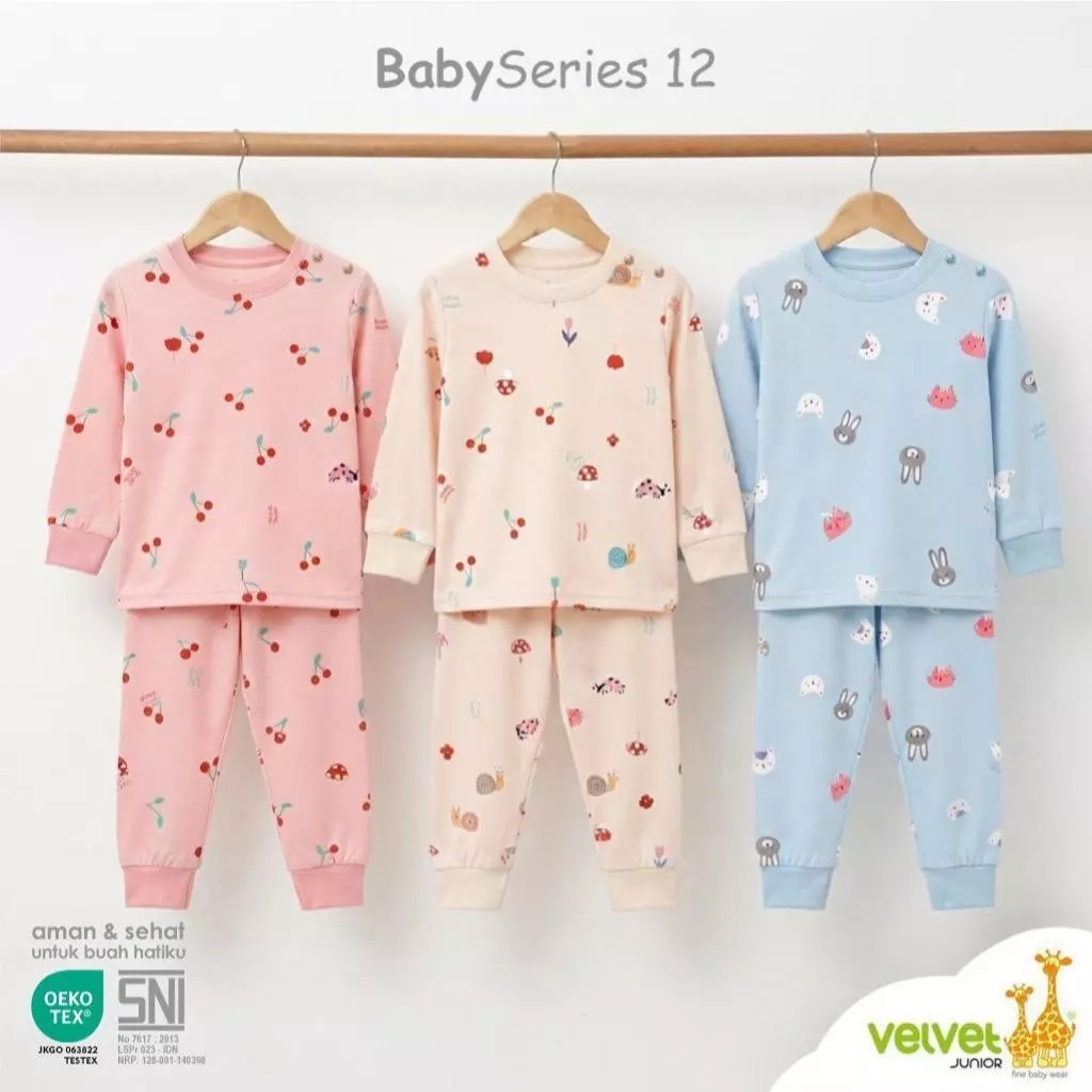 VV 44.6 SML GIRL LITTLE GARDEN PJG PJG SETELAN VELVET